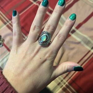 Silver Opal Ring